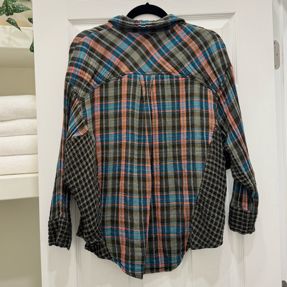 Free People One Of The Guys Plaid Shirt Size XS - Picture 5 of 8